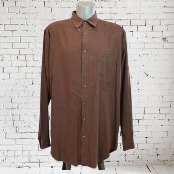 North 44 Men's Houndstooth Print Cotton Dress Shirt Single Needle Tailoring L - Picture 1 of 4